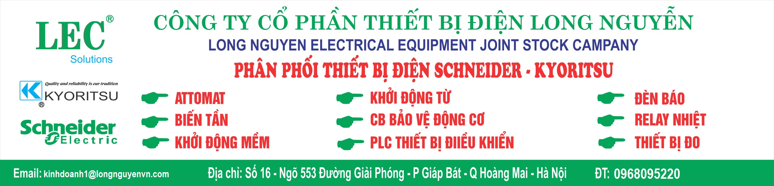 CÔNG TY CỔ PHẦN THIẾT BỊ ĐIỆN LONG NGUYỄN  Long Nguyen Electrical Equipment Joint Stock Company | Fact-Link Viet Nam