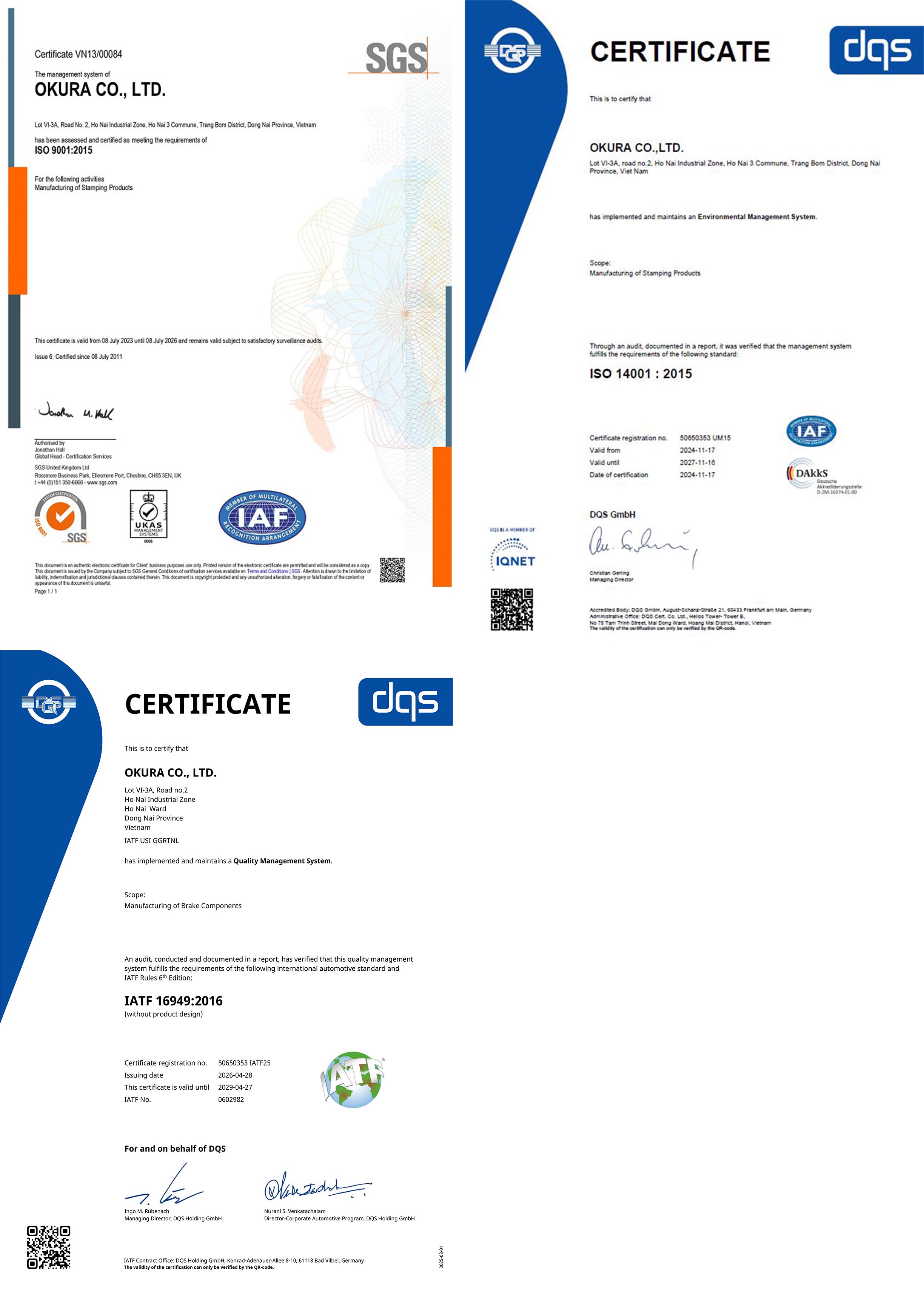 大倉責任有限公司 OKURA Co.,Ltd. | Fact-Link Viet Nam